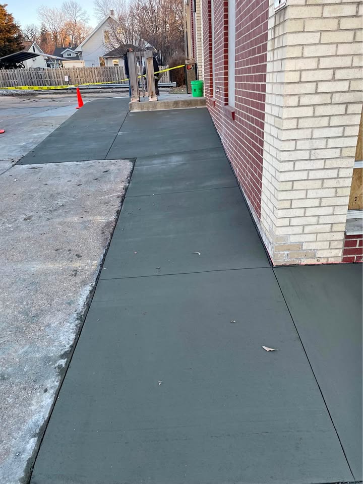 Concrete repair of a cracked sidewalk section in Casper Wyoming